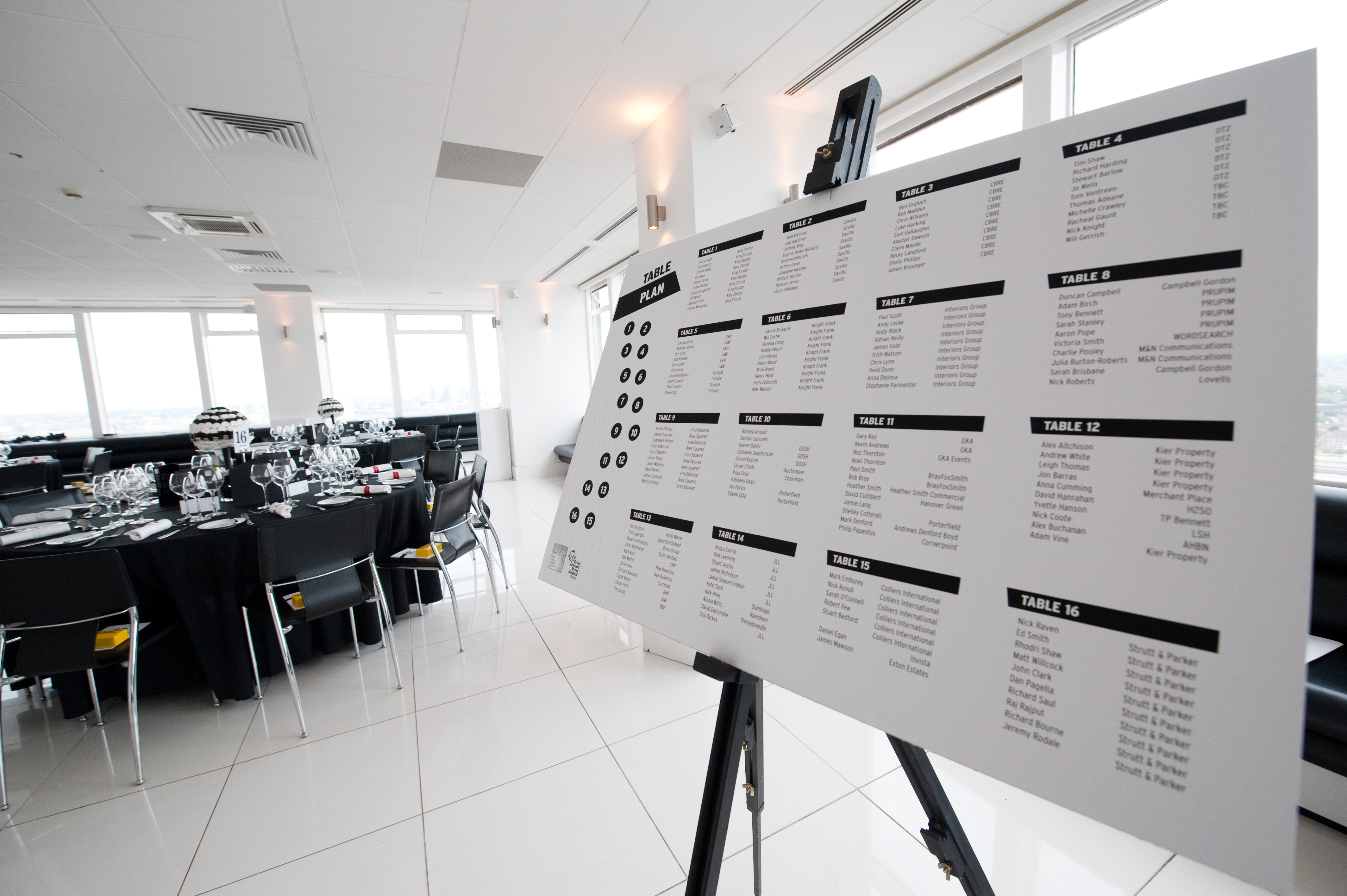 GOSH Charity Dinner Event | Table Plan