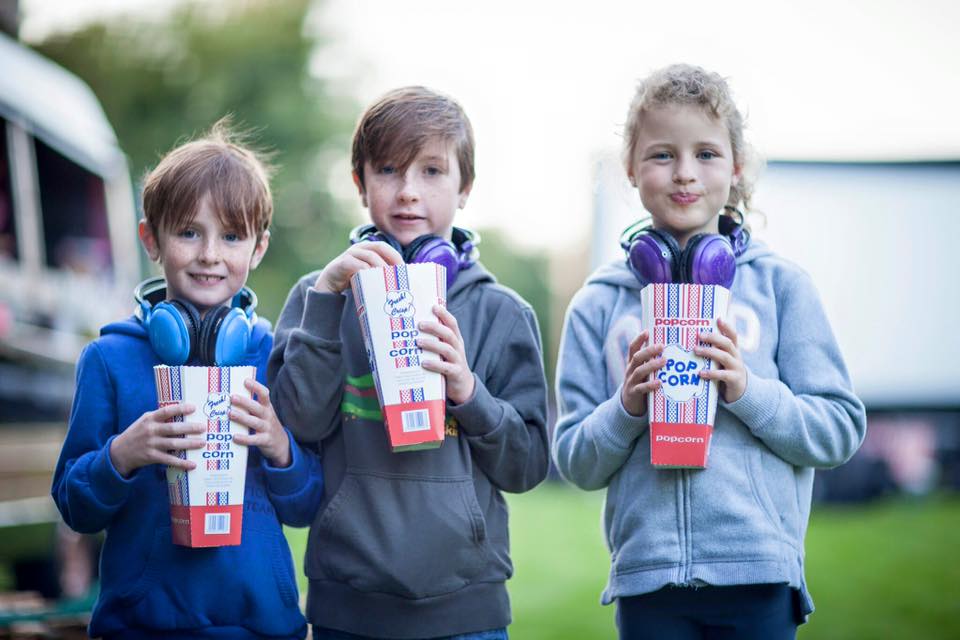 Outdoor Cinema Event at Croxley Park | Children eating their Popcorn